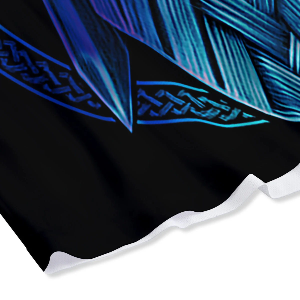 Viking Norse God Odin Blue Print Mesh Shorts - Image 4