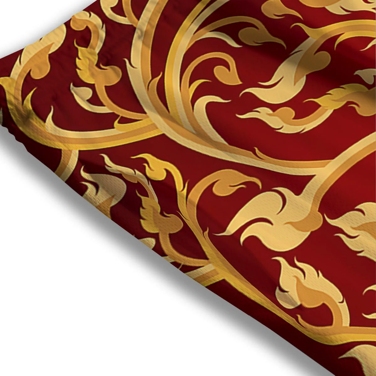 Vines Thai Winding Print Mesh Shorts - Image 3