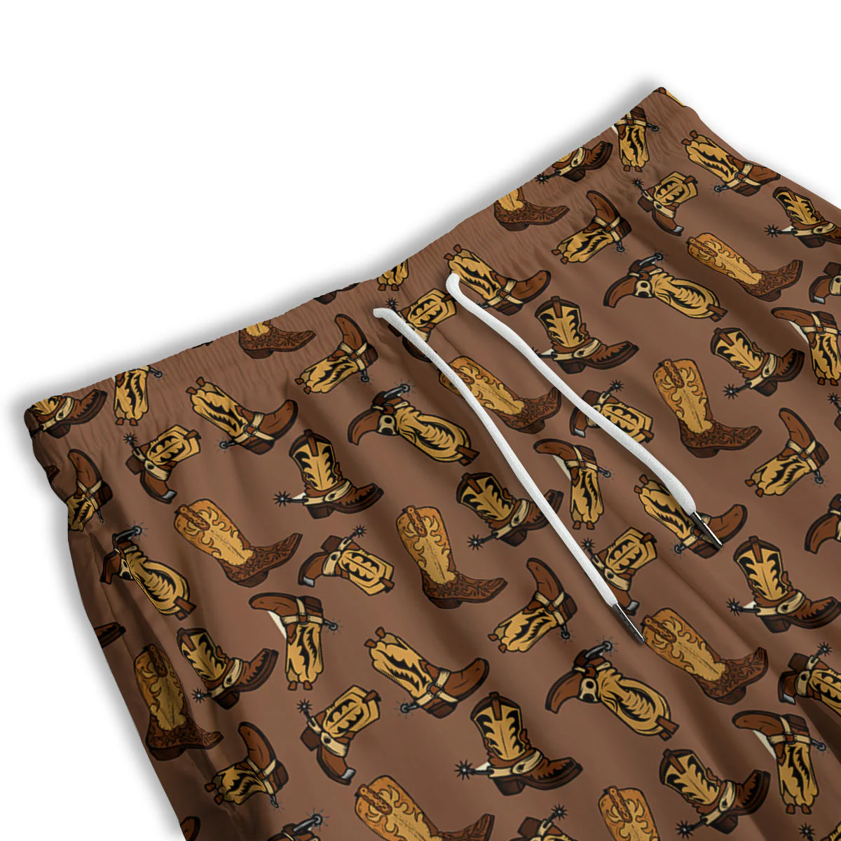 Vintage Cowboy Boots Print Pattern Men's Athletic Shorts - Image 3
