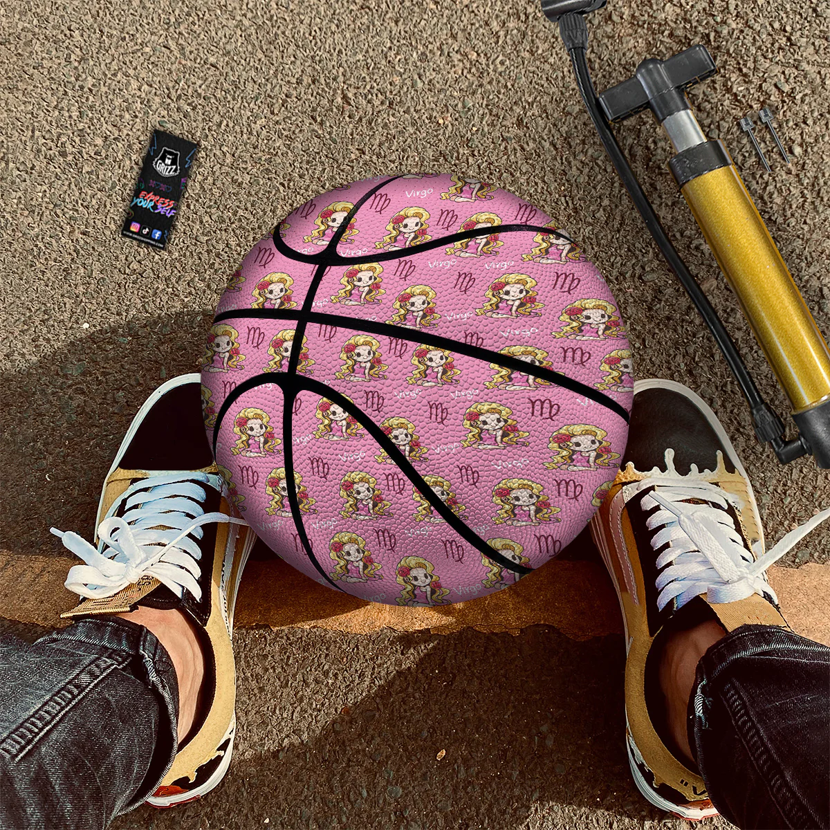 Virgo Cute Cartoon Print Pattern Basketball - Image 2
