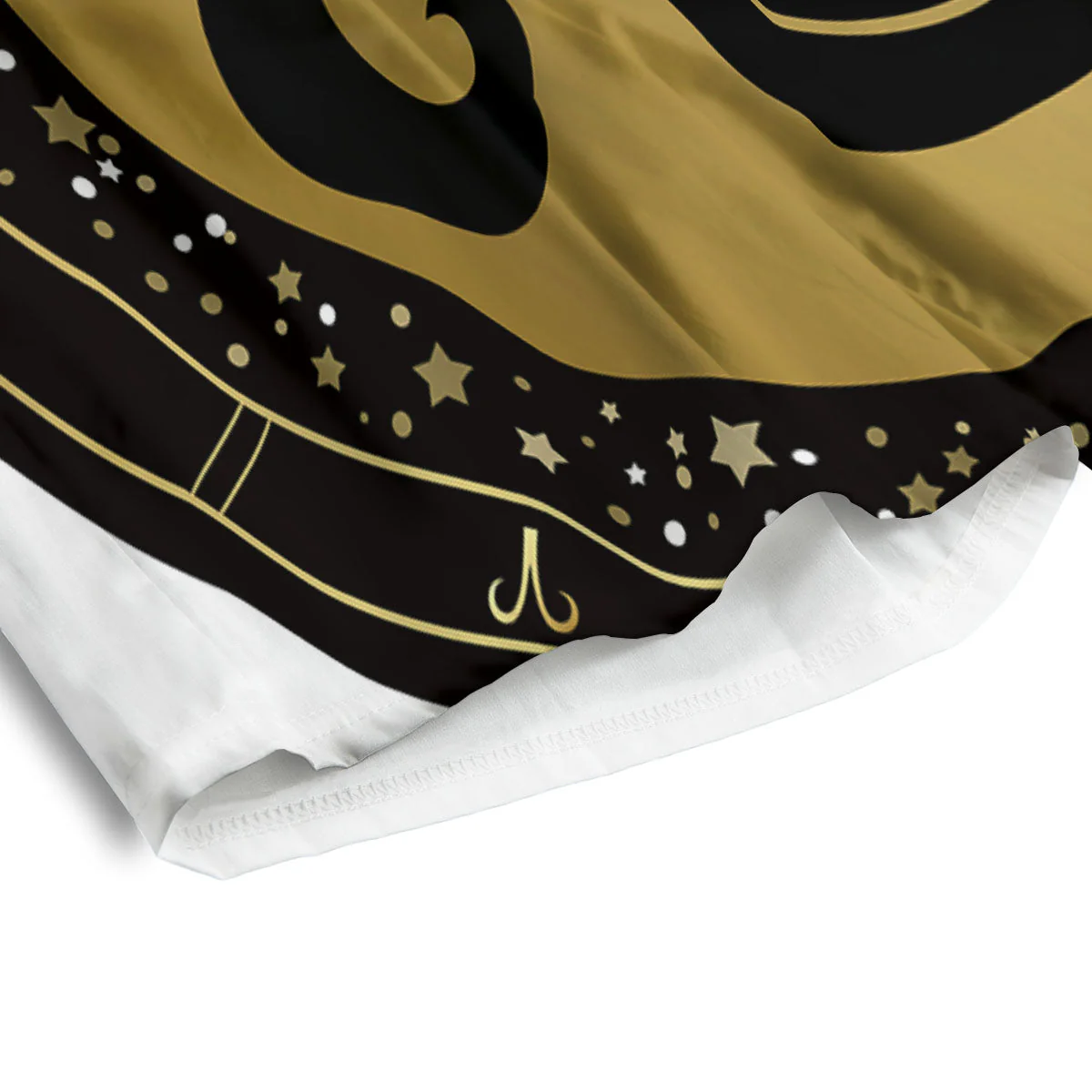 Virgo Sign Black And Gold Print Men's Athletic Shorts - Image 4