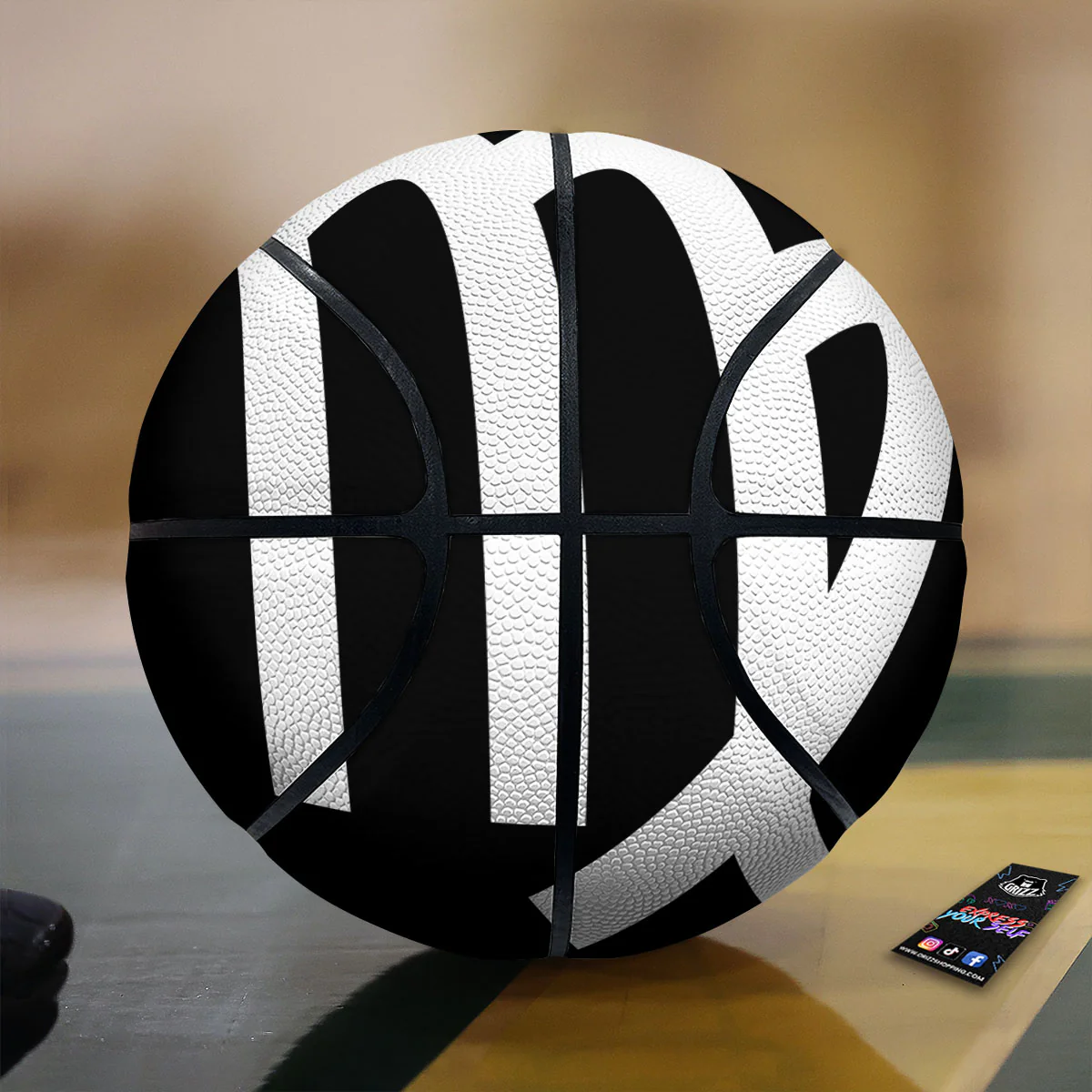 Virgo Sign White And Black Print Basketball
