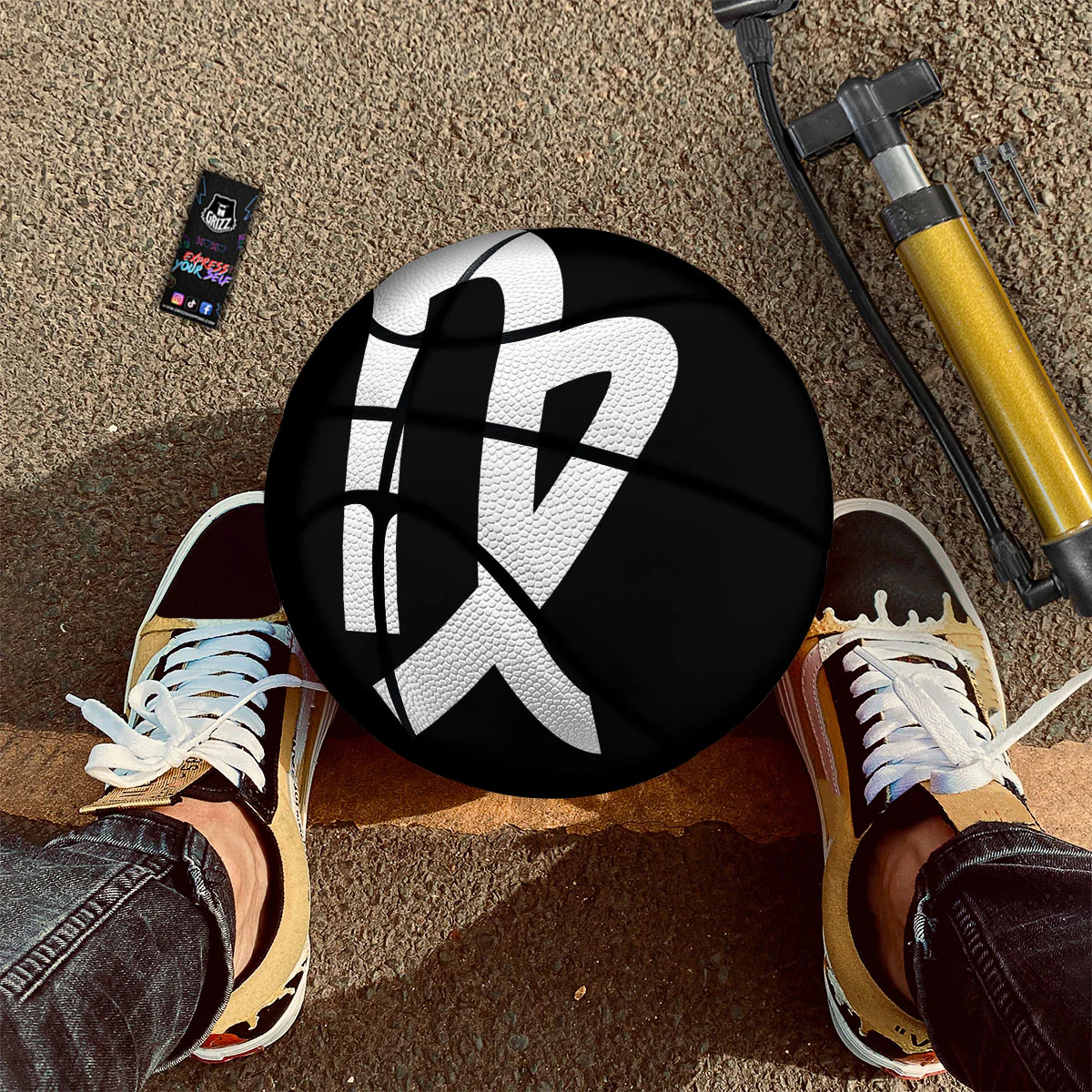 Virgo Sign White And Black Print Basketball - Image 2