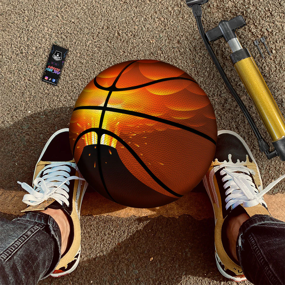 Volcano Erupt Print Basketball - Image 2