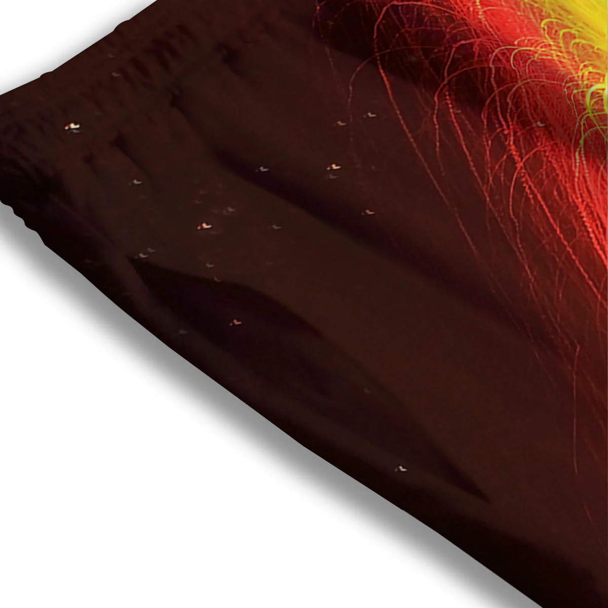 Volcano On Fire Print Mesh Shorts - Image 3