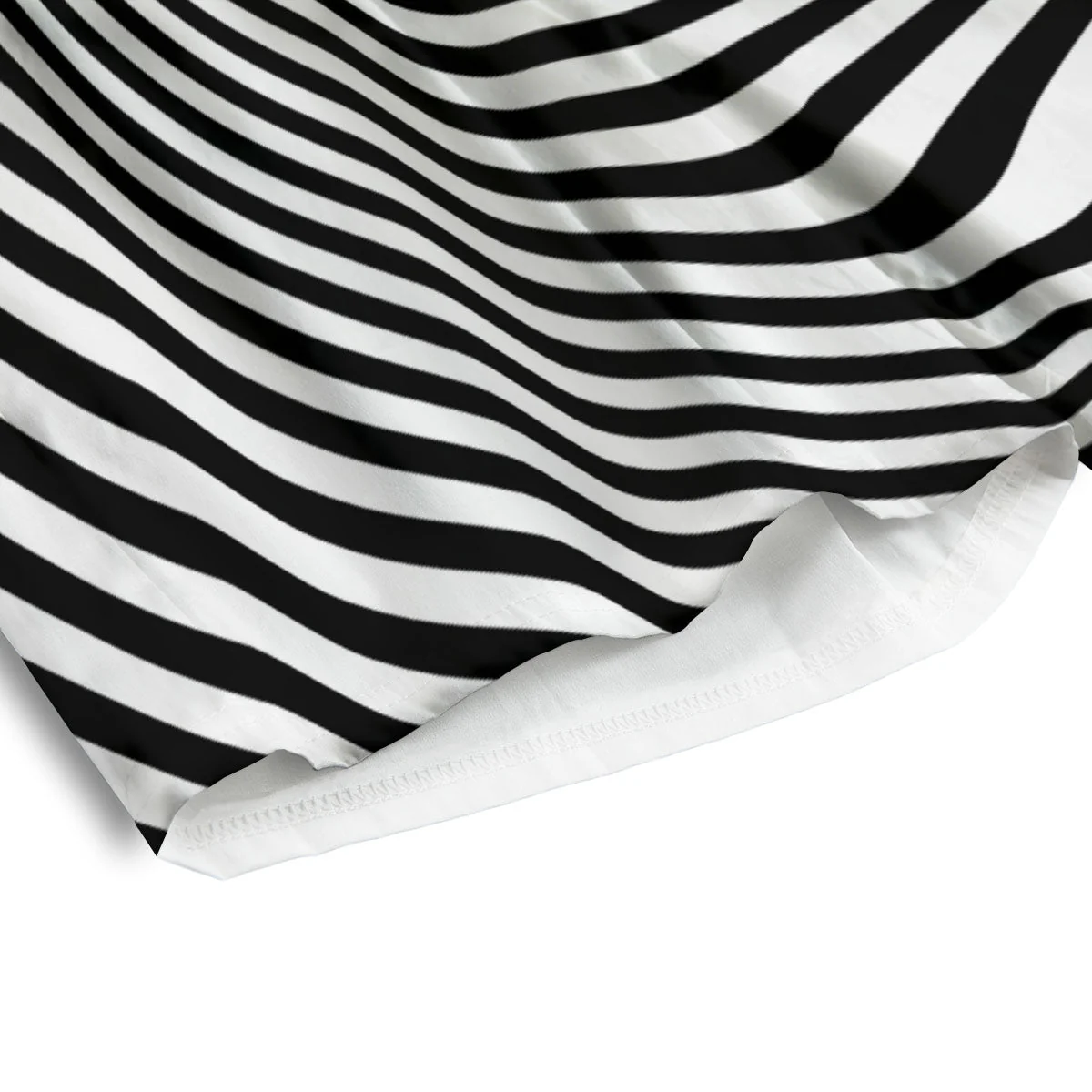 Vortex Swirl White And Black Print Men's Athletic Shorts - Image 4