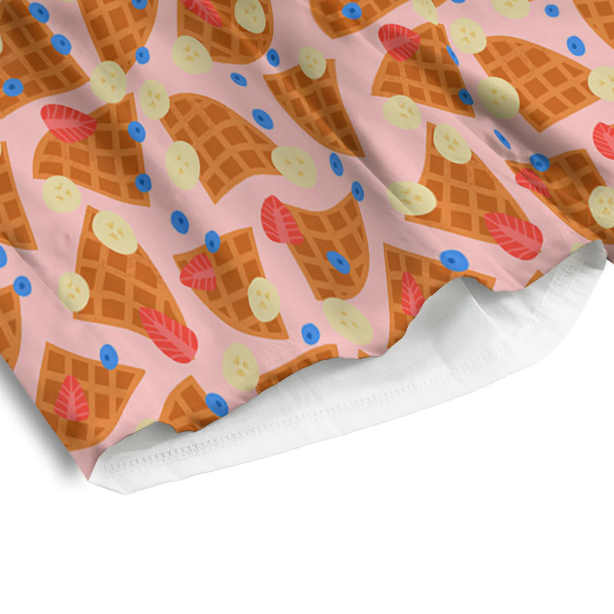 Waffle Print Cute Pattern Men's Athletic Shorts - Image 4