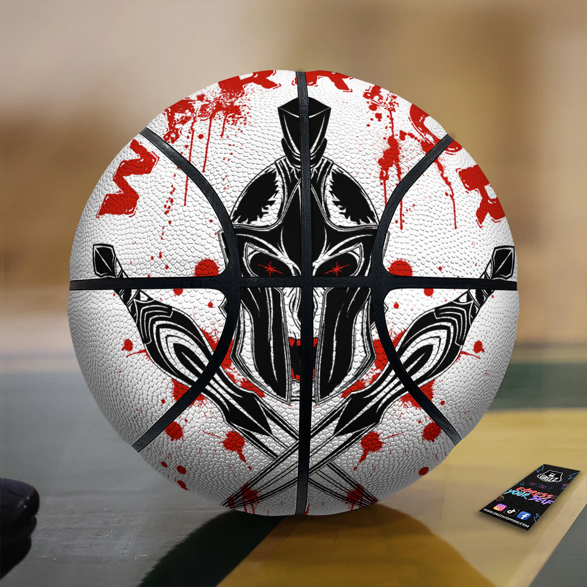 Warrior Bloody Spartan Print Basketball