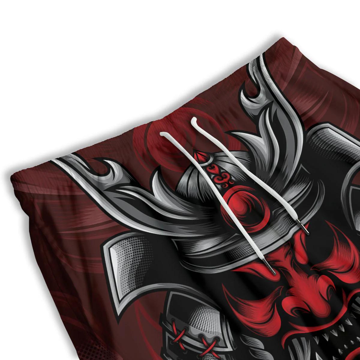 Warrior Mask Japanese Print Men's Athletic Shorts - Image 3