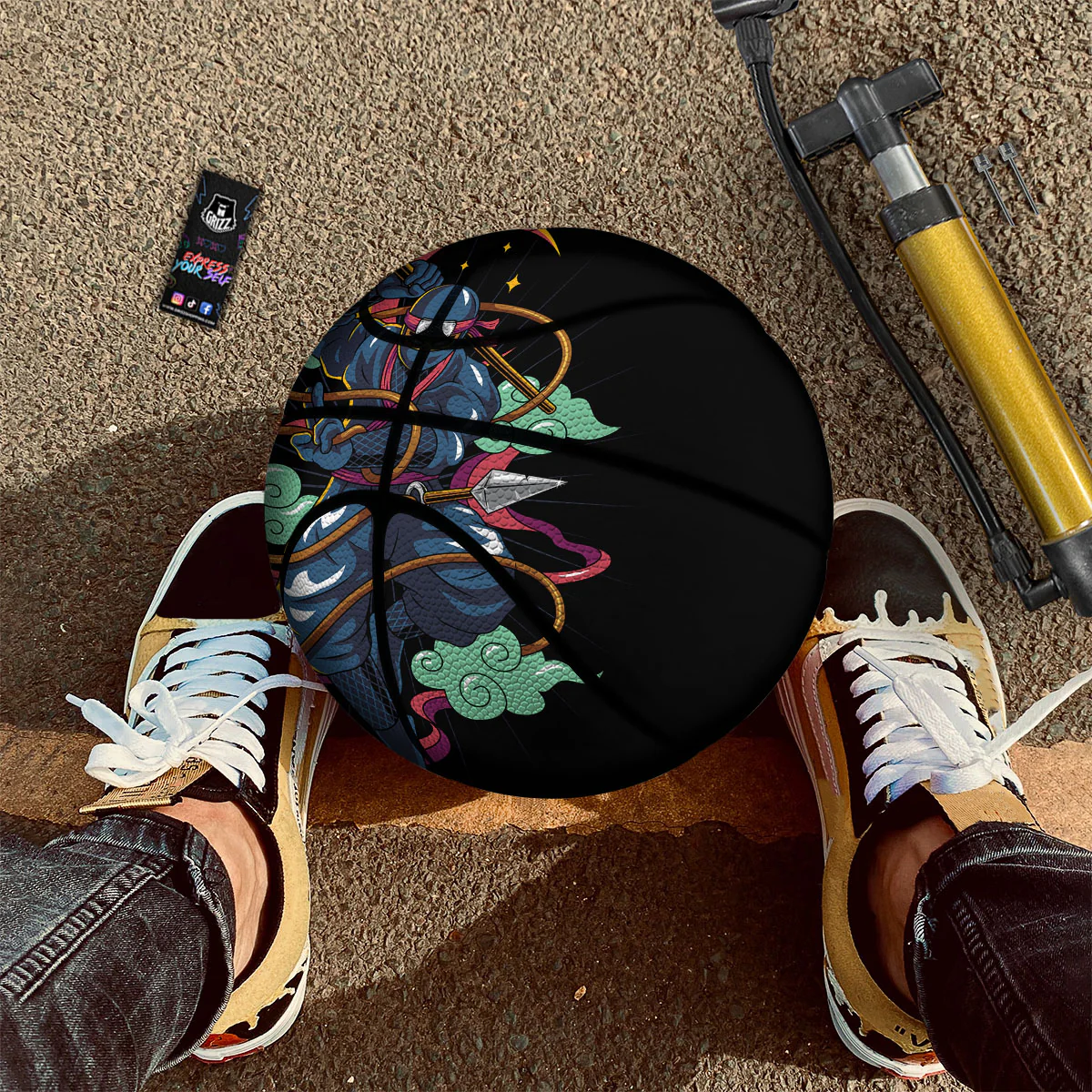 Warrior Ninja Print Basketball - Image 2