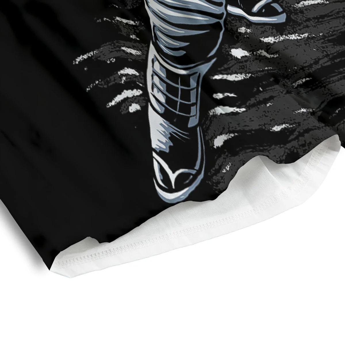 Warrior Samurai Dark Print Men's Athletic Shorts - Image 4