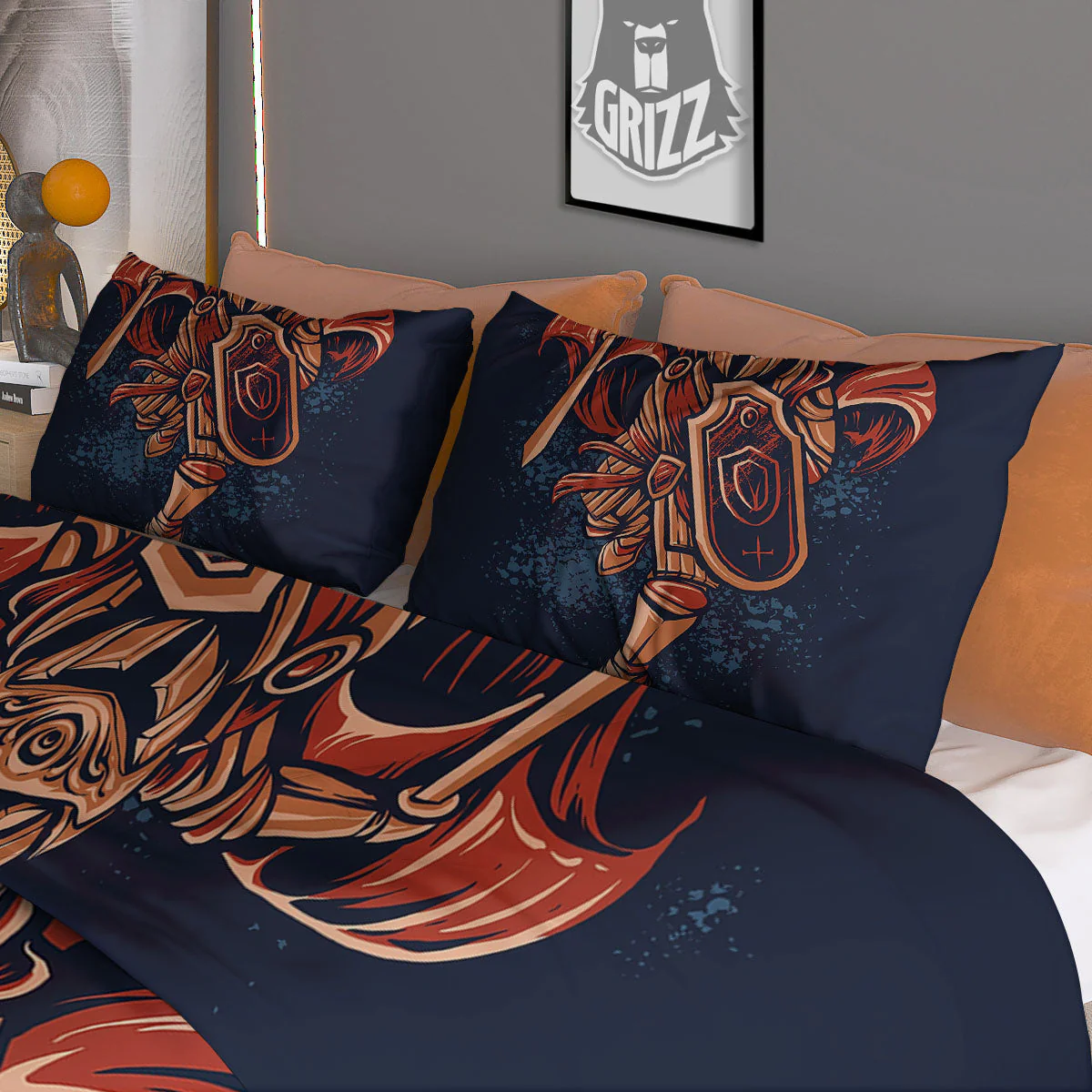 Warrior Spartan Print Duvet Cover Bedding Set - Image 3