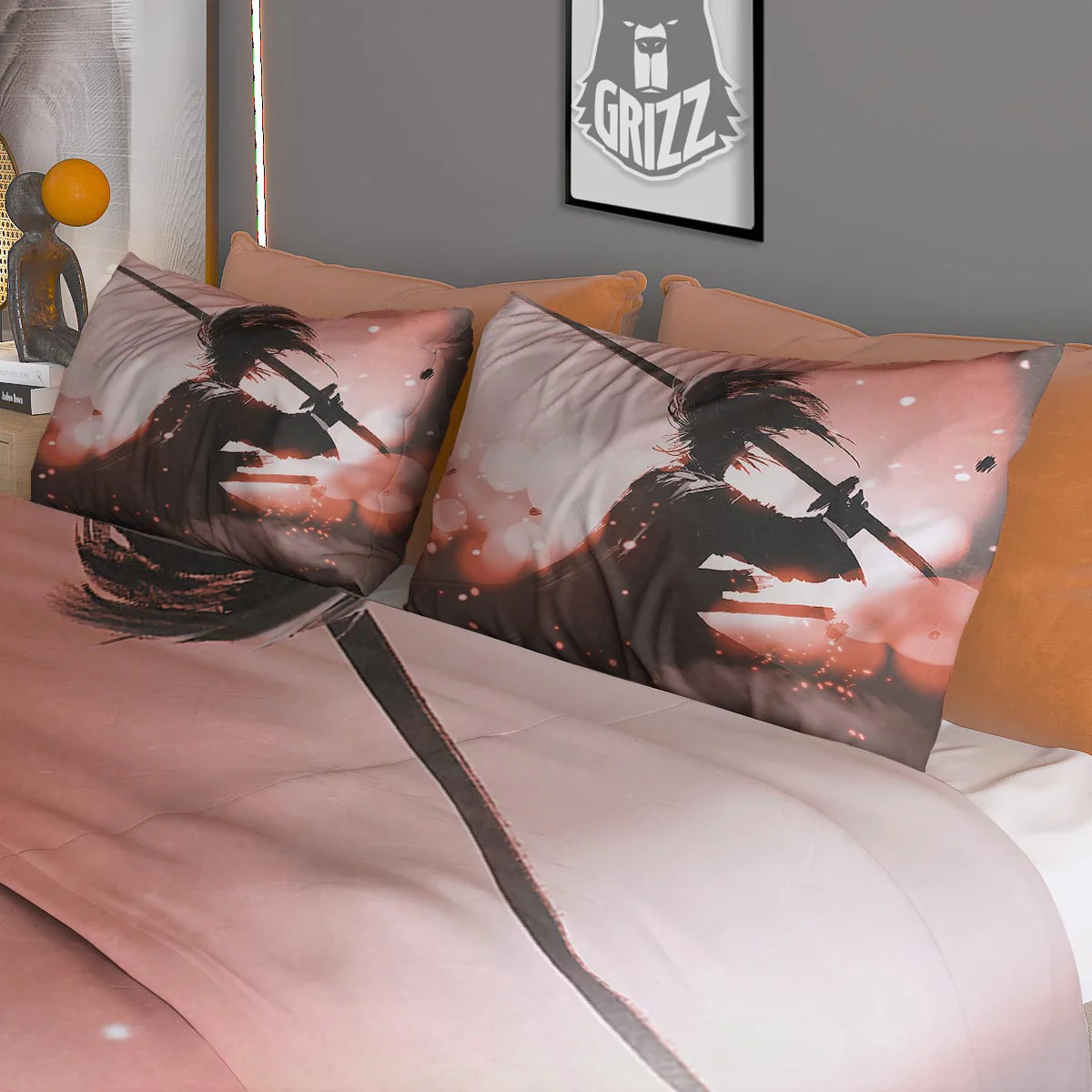 Warrior Sunset Samurai Print Duvet Cover Bedding Set - Image 3