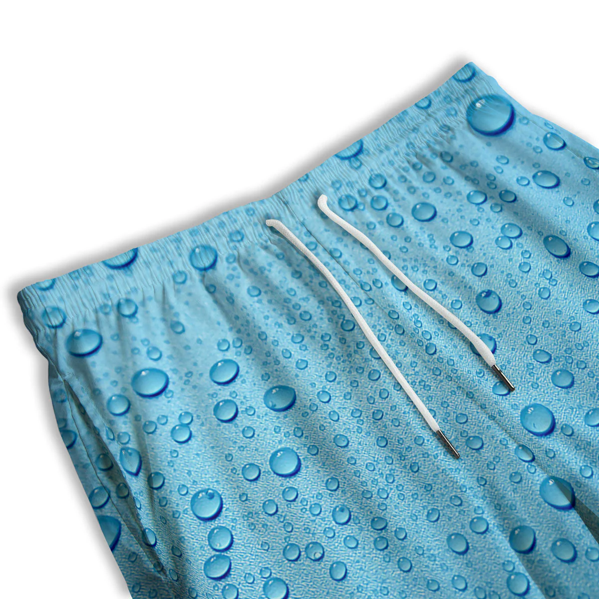 Water Drops Print Men's Athletic Shorts - Image 3
