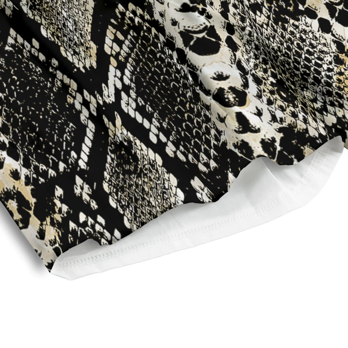 Watercolor Abstract Snake Animal Skin Print Men's Athletic Shorts - Image 4