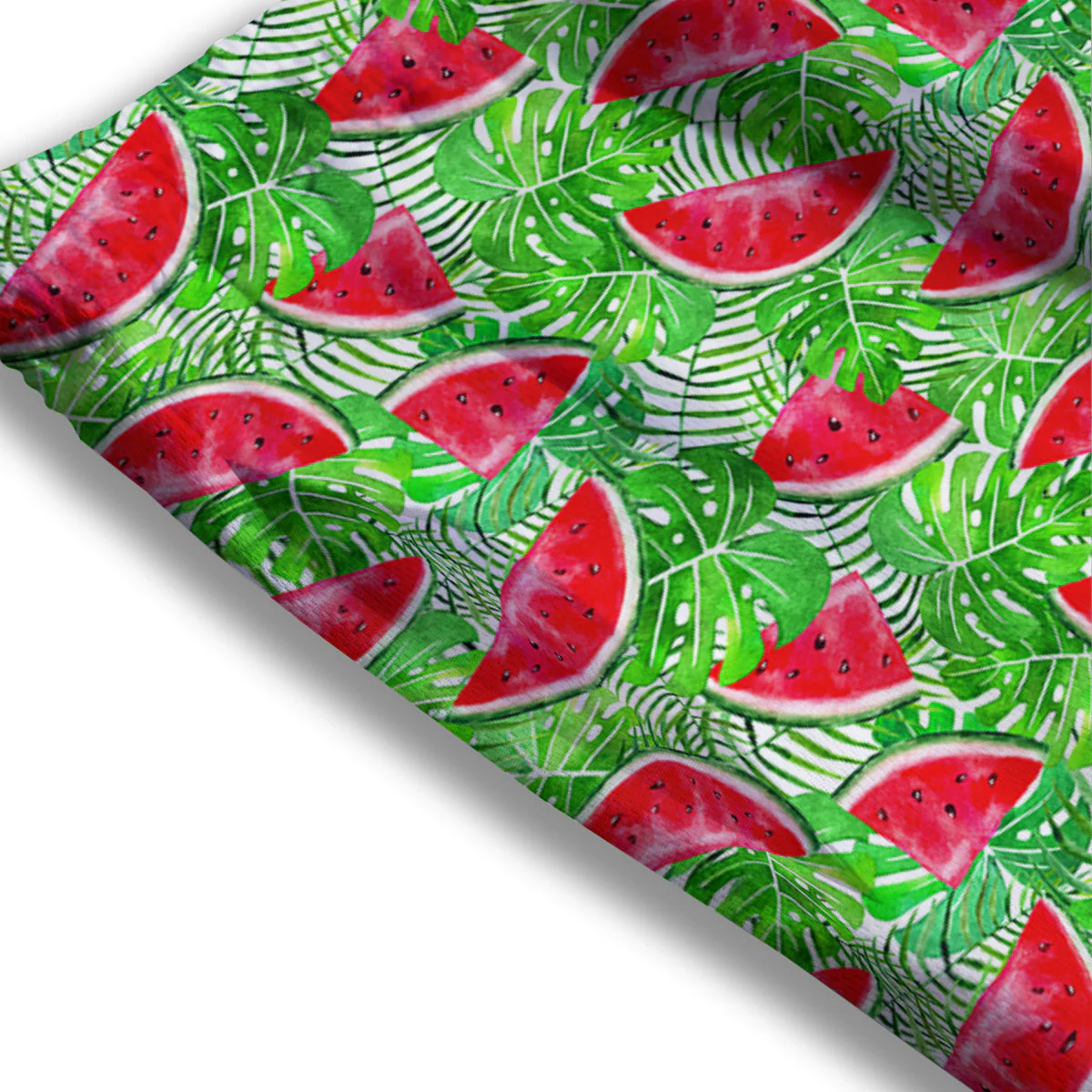 Watermelon Aloha Tropical Print Pattern Mesh Shorts - Image 3