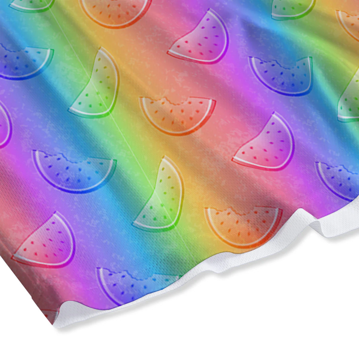 Watermelon Colorful Print Pattern Mesh Shorts - Image 4