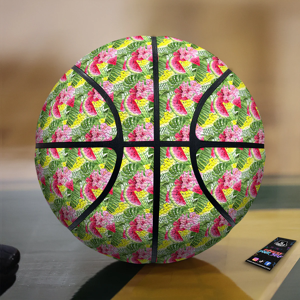 Watermelon Cute Tropical Print Pattern Basketball