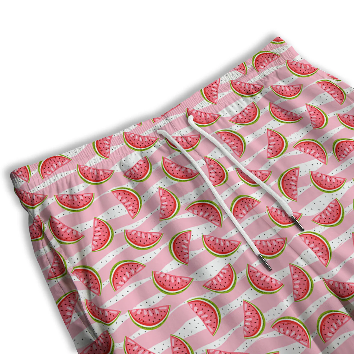 Watermelon Pieces Cute Print Pattern Men's Athletic Shorts - Image 3