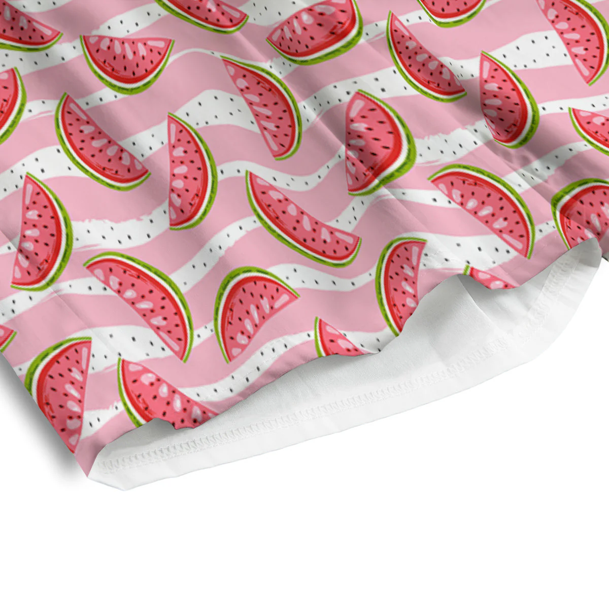 Watermelon Pieces Cute Print Pattern Men's Athletic Shorts - Image 4