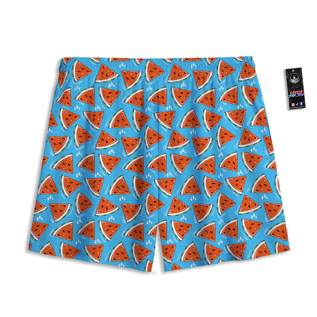 Watermelon Summer Blue Print Pattern Mesh Shorts - Image 2