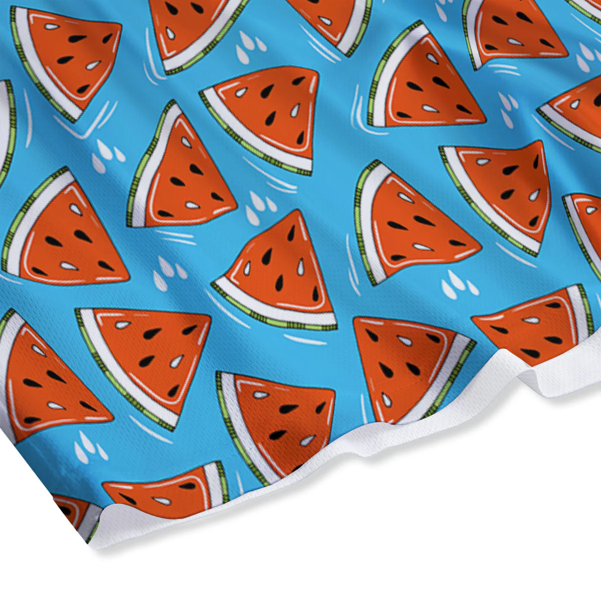 Watermelon Summer Blue Print Pattern Mesh Shorts - Image 4
