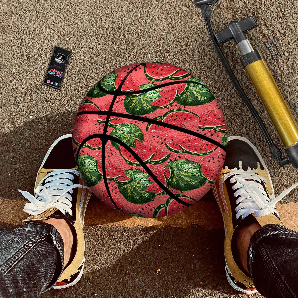 Watermelon Summer Fruits Print Pattern Basketball - Image 2