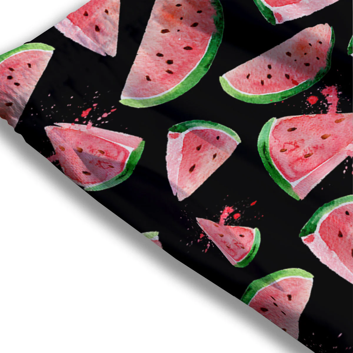 Watermelon Watercolor Print Pattern Mesh Shorts - Image 3