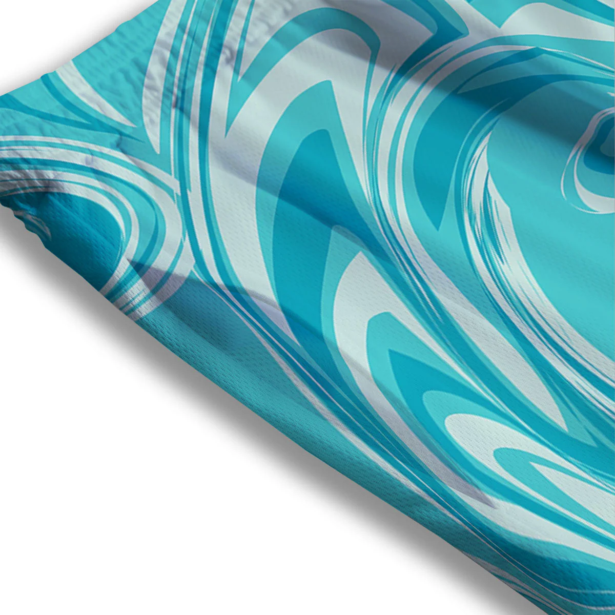 Wave Psychedelic Print Pattern Mesh Shorts - Image 3