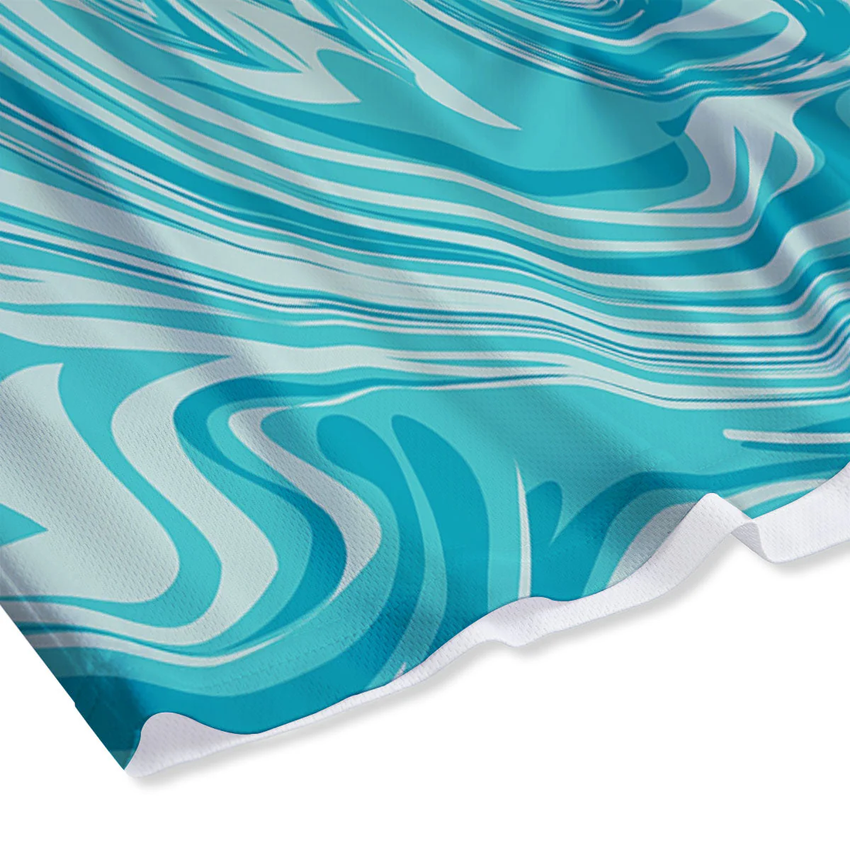 Wave Psychedelic Print Pattern Mesh Shorts - Image 4