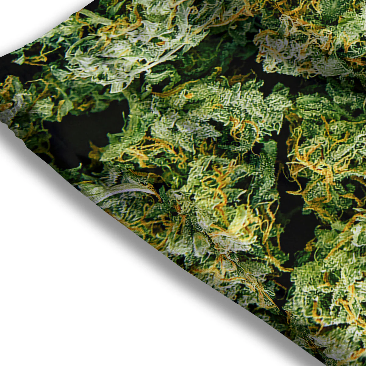 Weed Green Print Mesh Shorts - Image 3