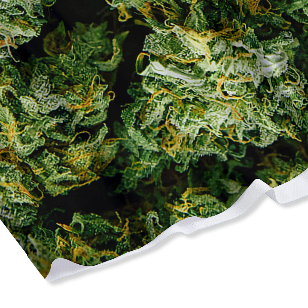 Weed Green Print Mesh Shorts - Image 4