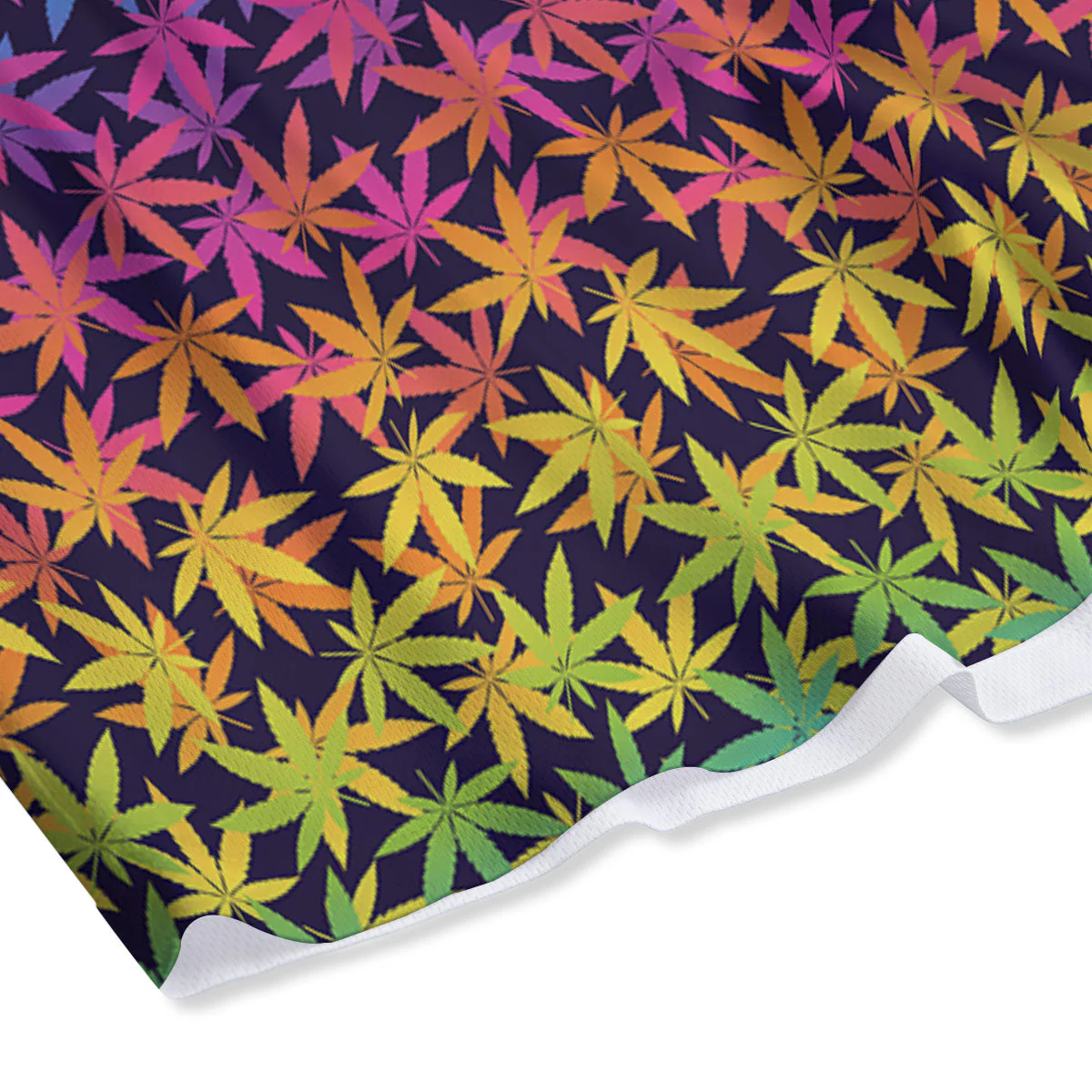 Weed Leaf Colorful Print Pattern Mesh Shorts - Image 4
