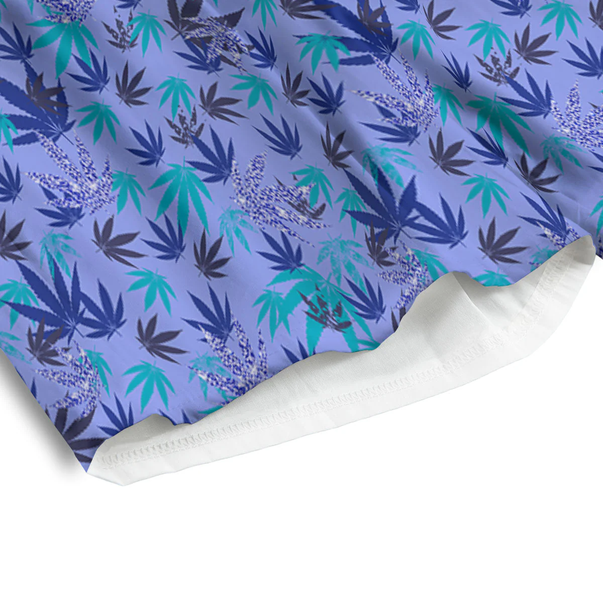 Weed Leaf Purple Print Pattern Men's Athletic Shorts - Image 4
