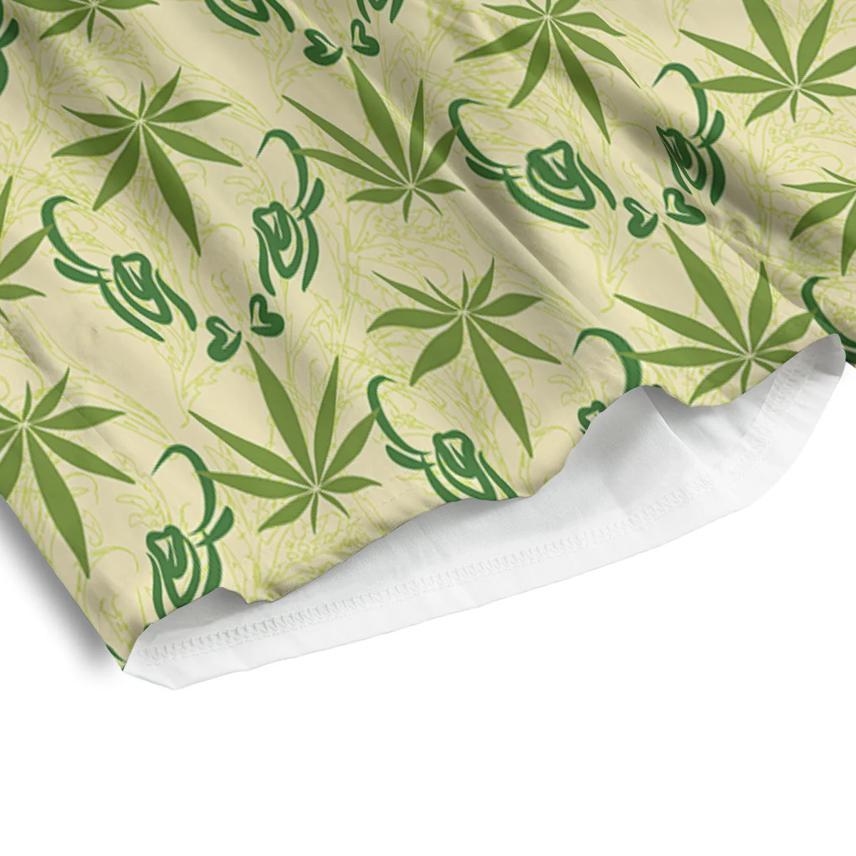Weed Zigzag Print Pattern Men's Athletic Shorts - Image 4