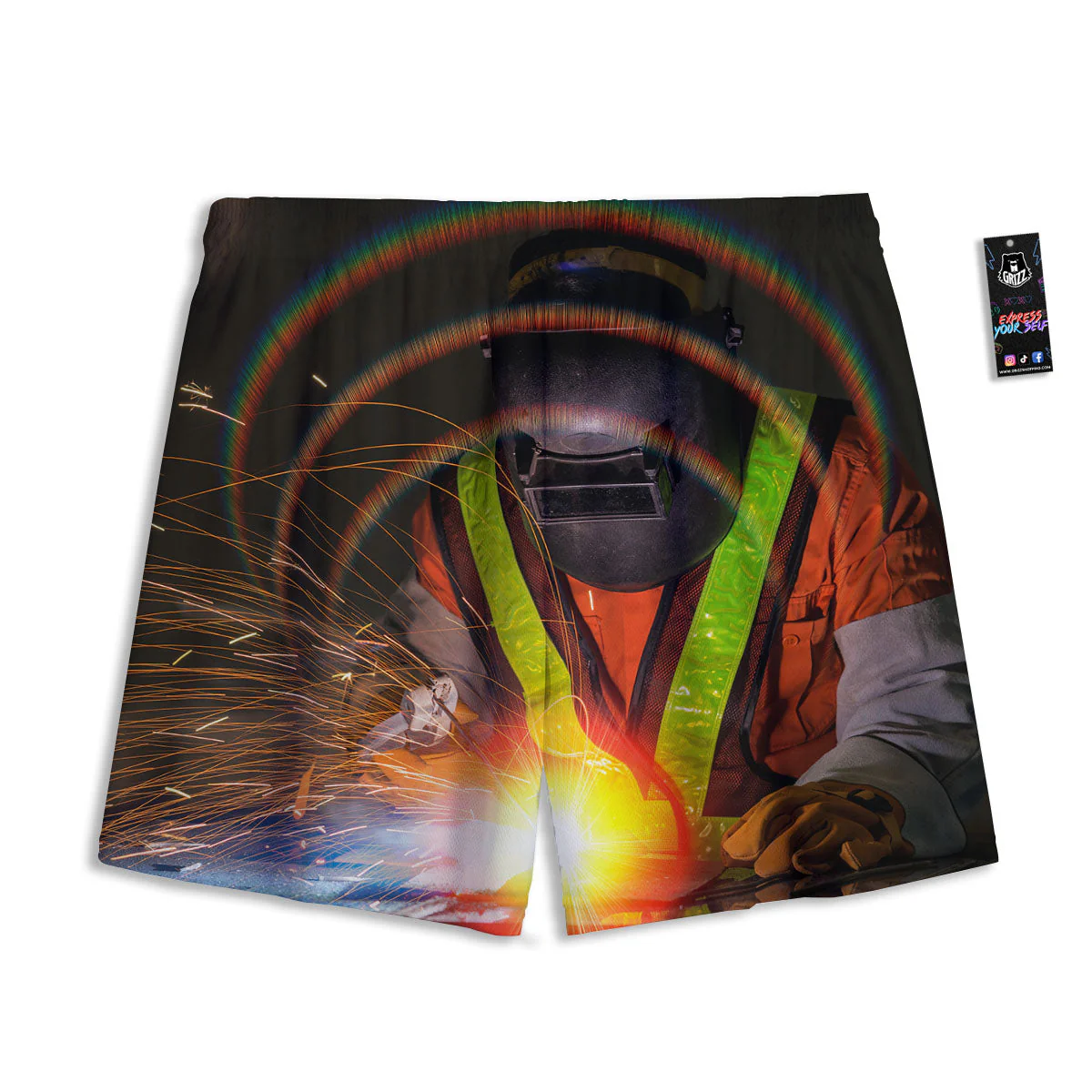 Welder Industrial Print Mesh Shorts - Image 2