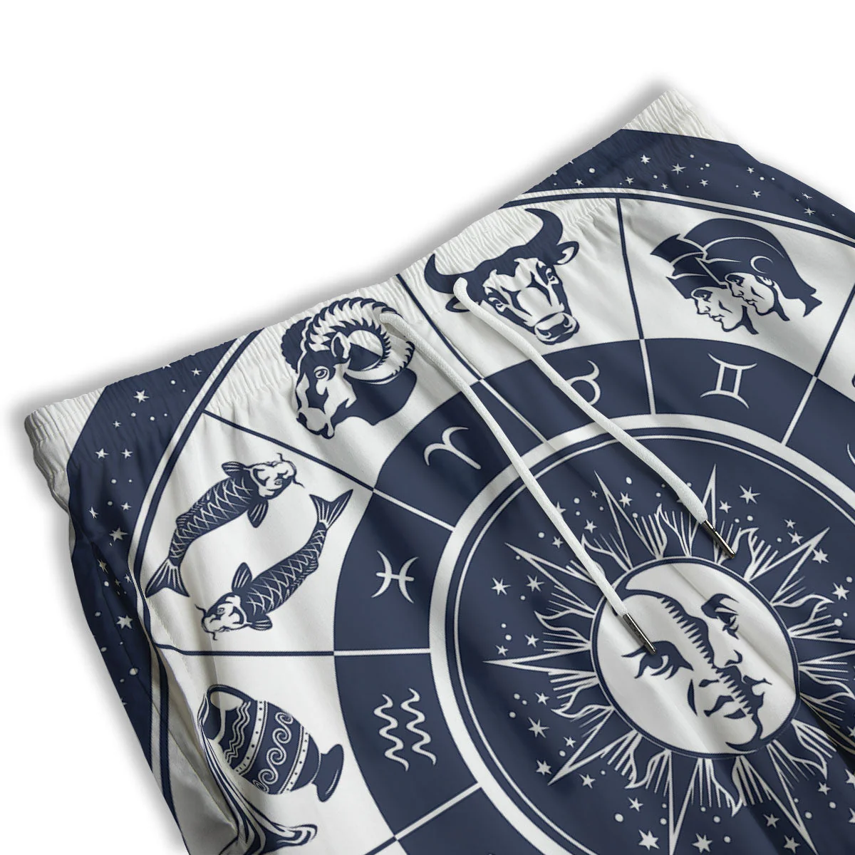 Wheel Zodiac Signs Print Men's Athletic Shorts - Image 3