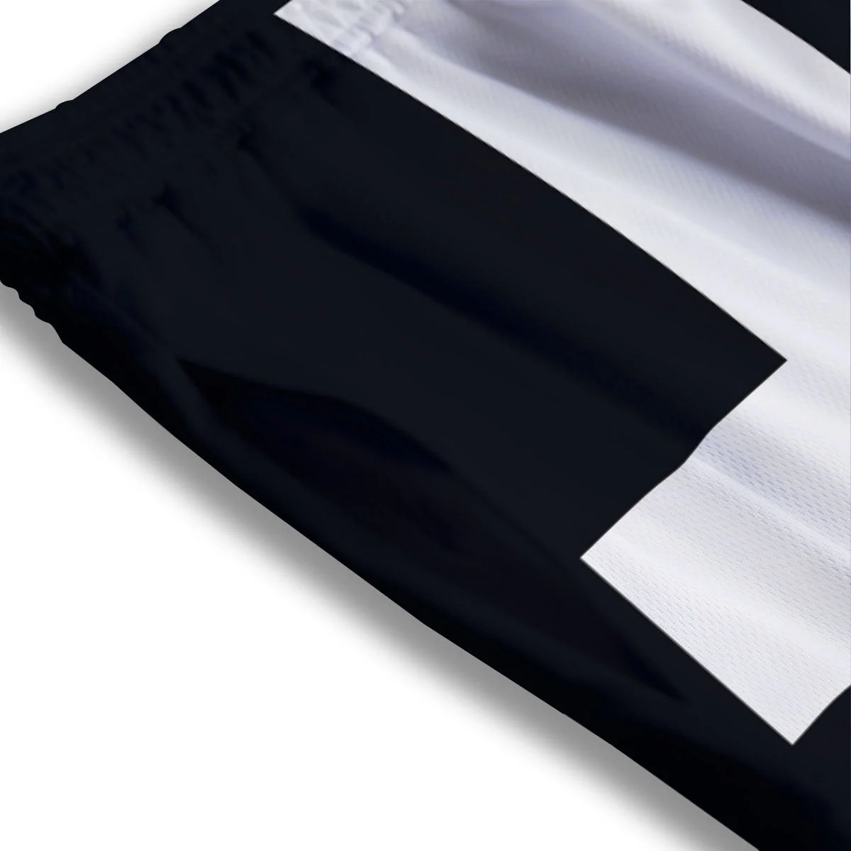 White And Black Pisces Sign Print Mesh Shorts - Image 3