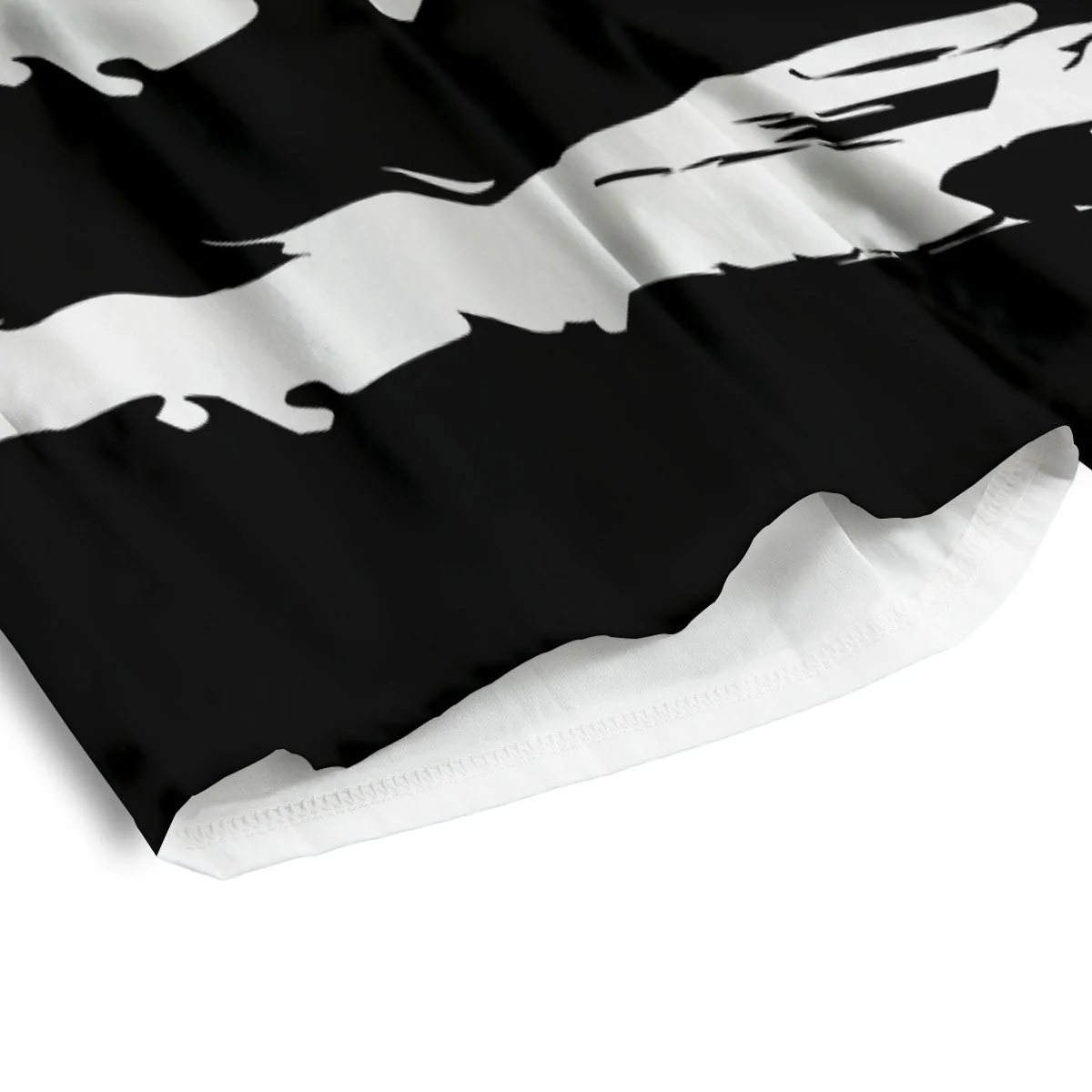 White And Black USA Flag Print Men's Athletic Shorts - Image 4