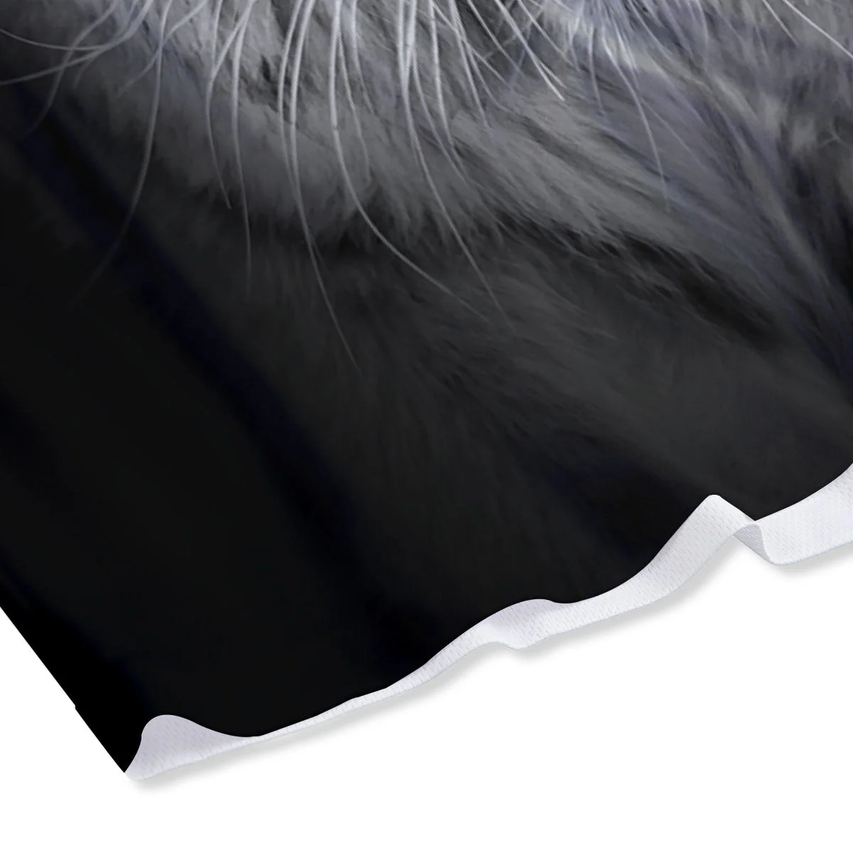 White Bengal Tiger Monochrome Print Mesh Shorts - Image 4