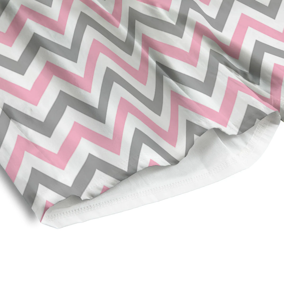 White Pink And Grey Chevron Print Men's Athletic Shorts - Image 4
