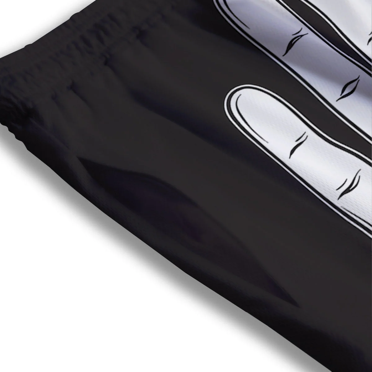 Wiccan Palmistry White And Black Print Mesh Shorts - Image 3
