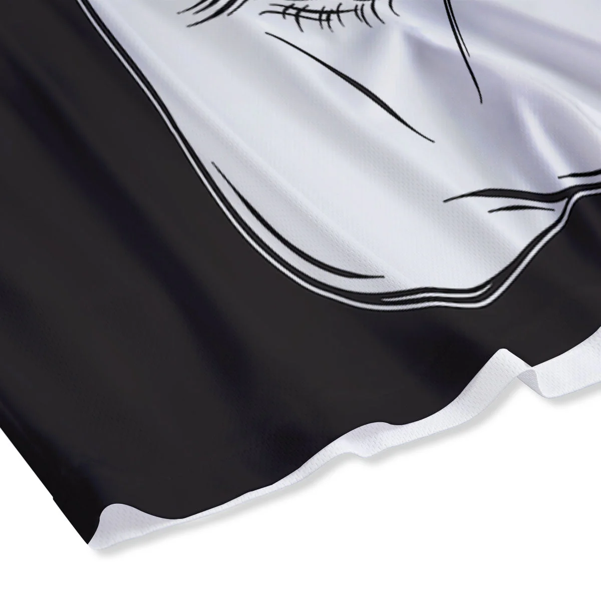 Wiccan Palmistry White And Black Print Mesh Shorts - Image 4