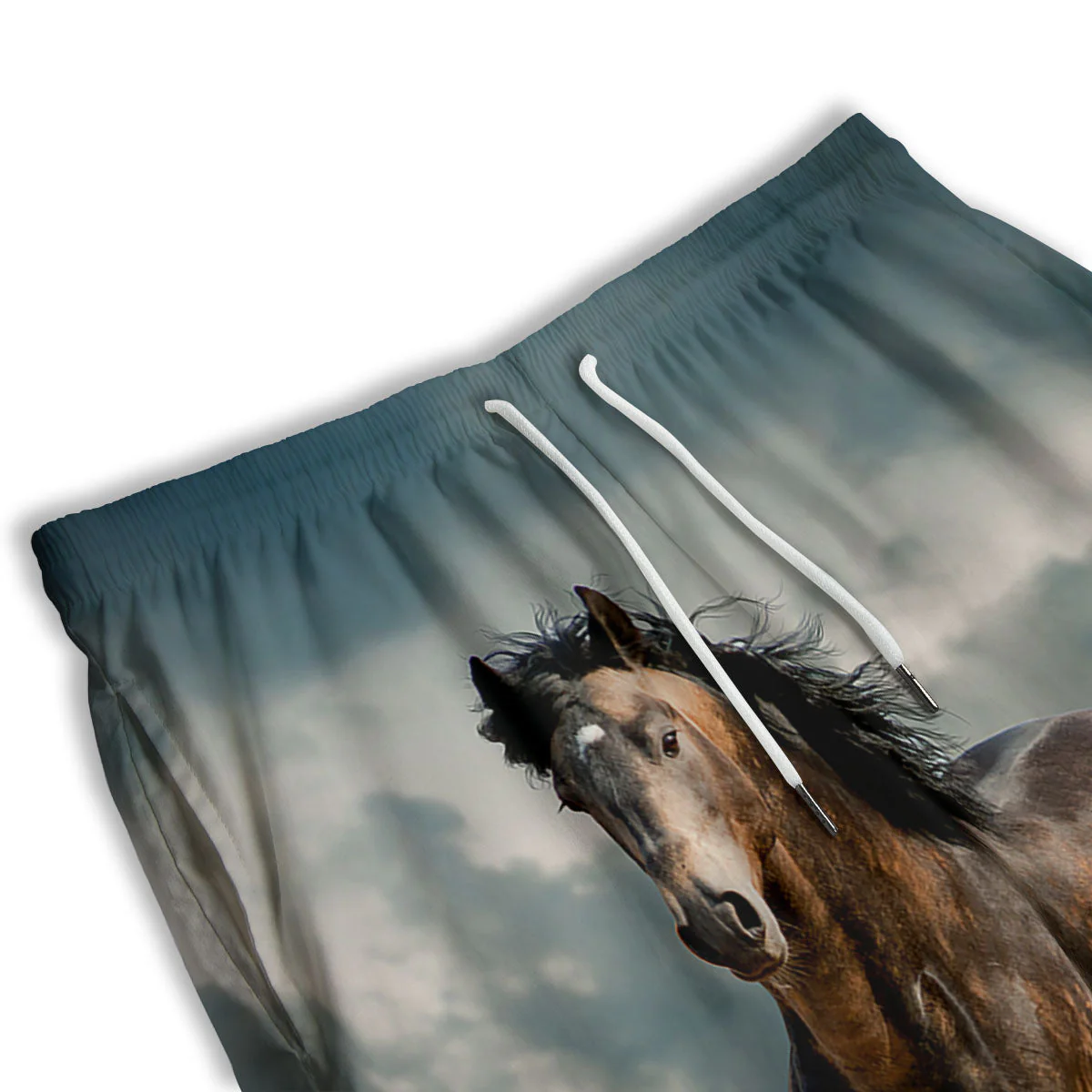Wild Horses Running Print Men's Athletic Shorts - Image 3