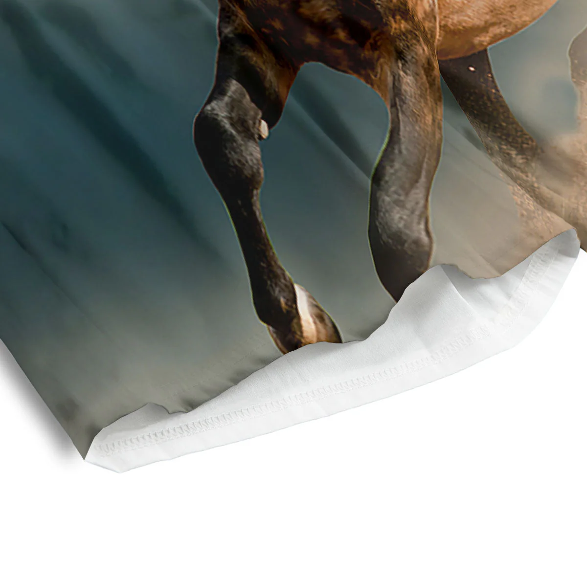 Wild Horses Running Print Men's Athletic Shorts - Image 4