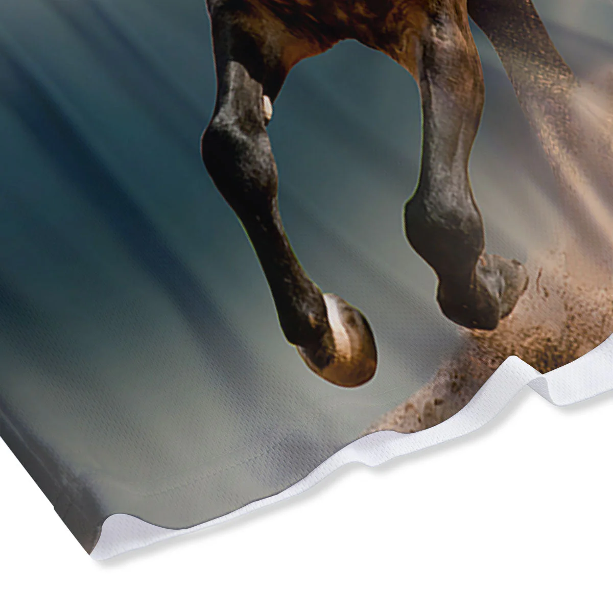 Wild Horses Running Print Mesh Shorts - Image 4
