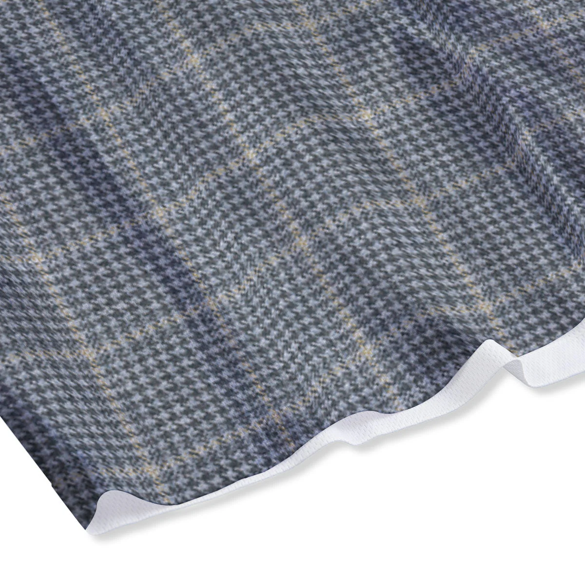 Windowpane Grey Print Pattern Mesh Shorts - Image 4
