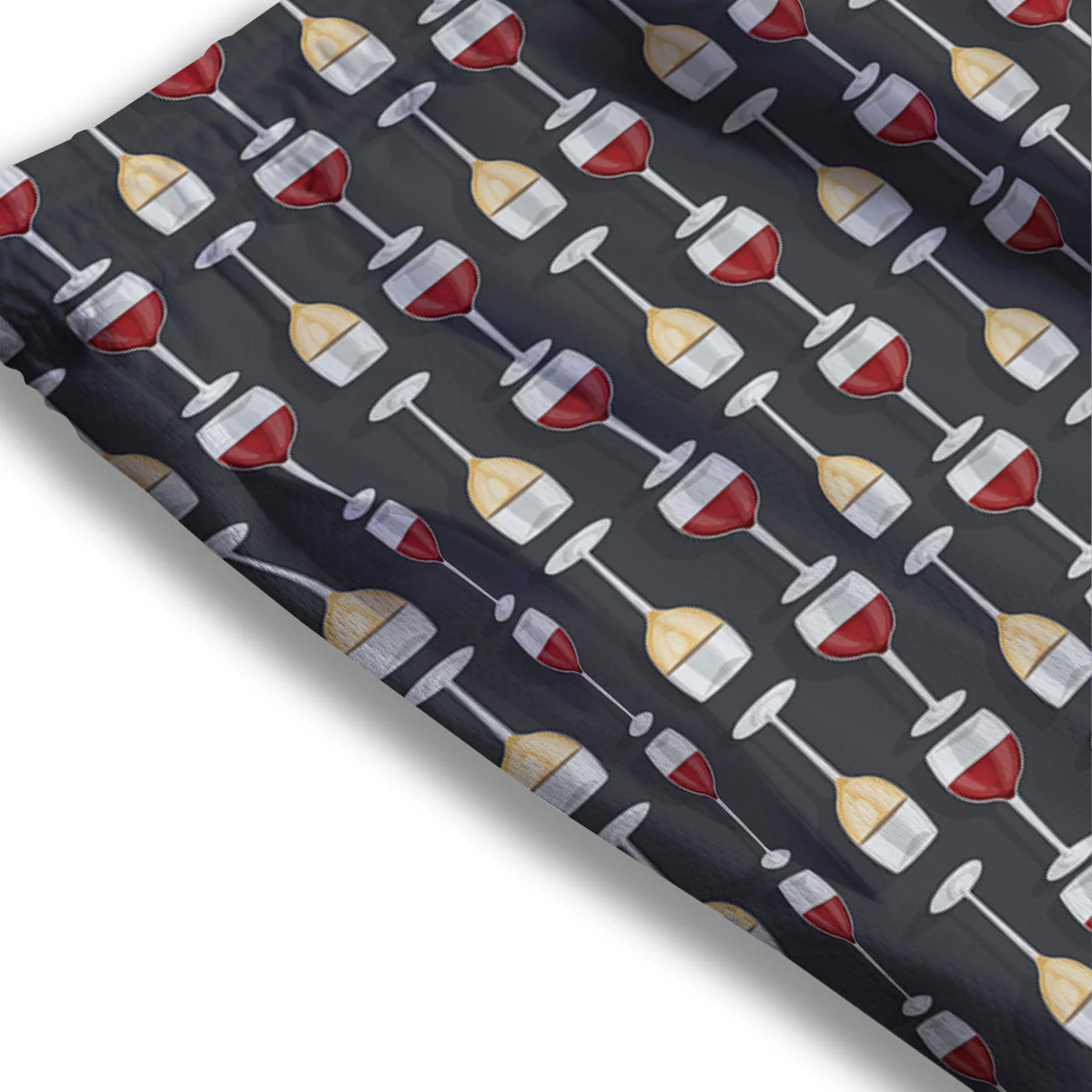 Wine Glasses Print Pattern Mesh Shorts - Image 3