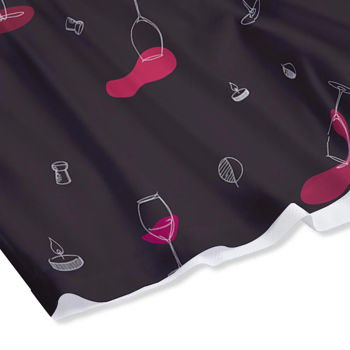 Wine Splash Print Pattern Mesh Shorts - Image 4