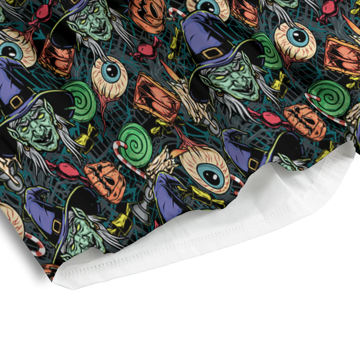 Witch Halloween Elements Print Pattern Men's Athletic Shorts - Image 4